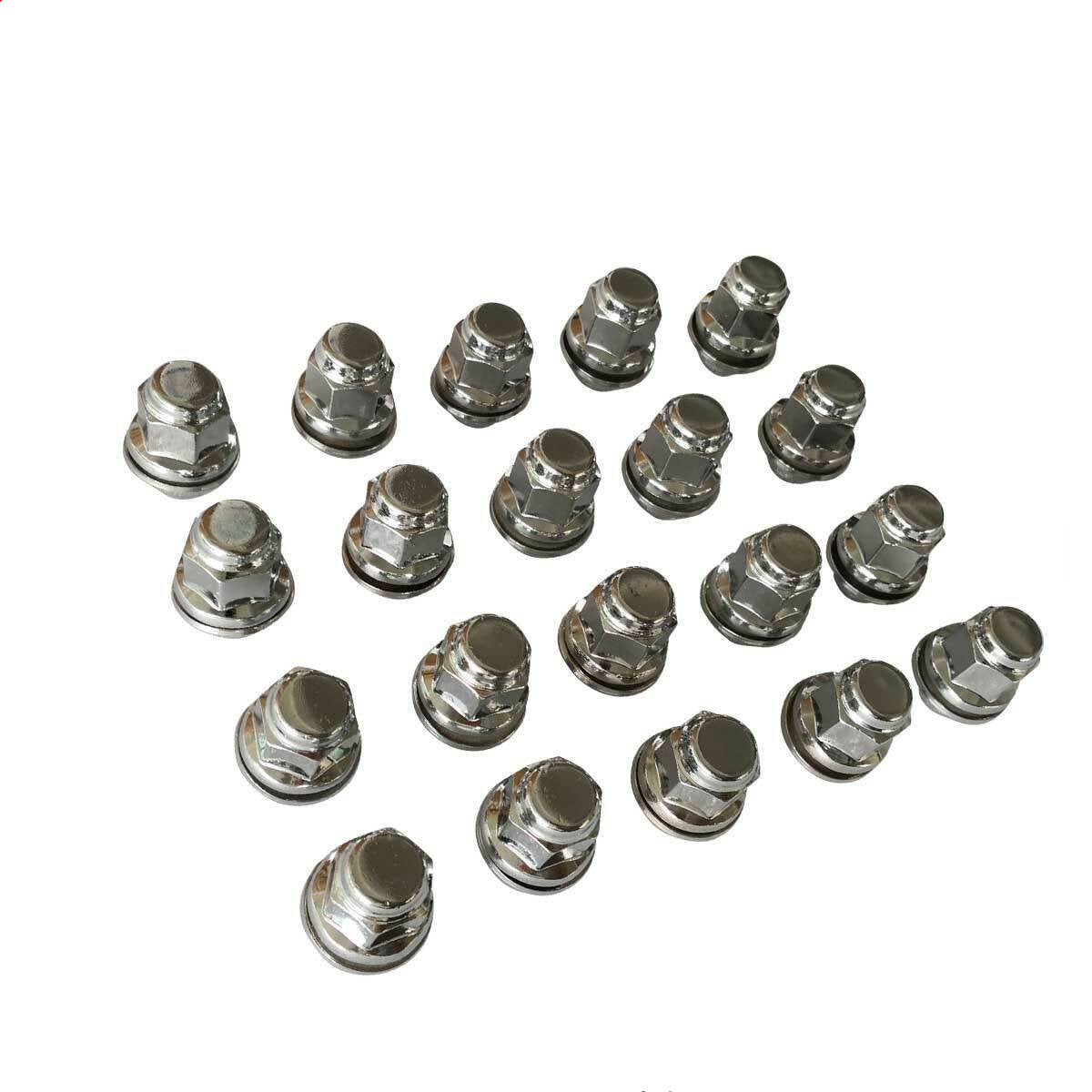 Toyota Land Cruiser 24 Pcs Chrome Wheel Nuts - Suitable for Toyota Landcruiser 78 79 100 200 Series