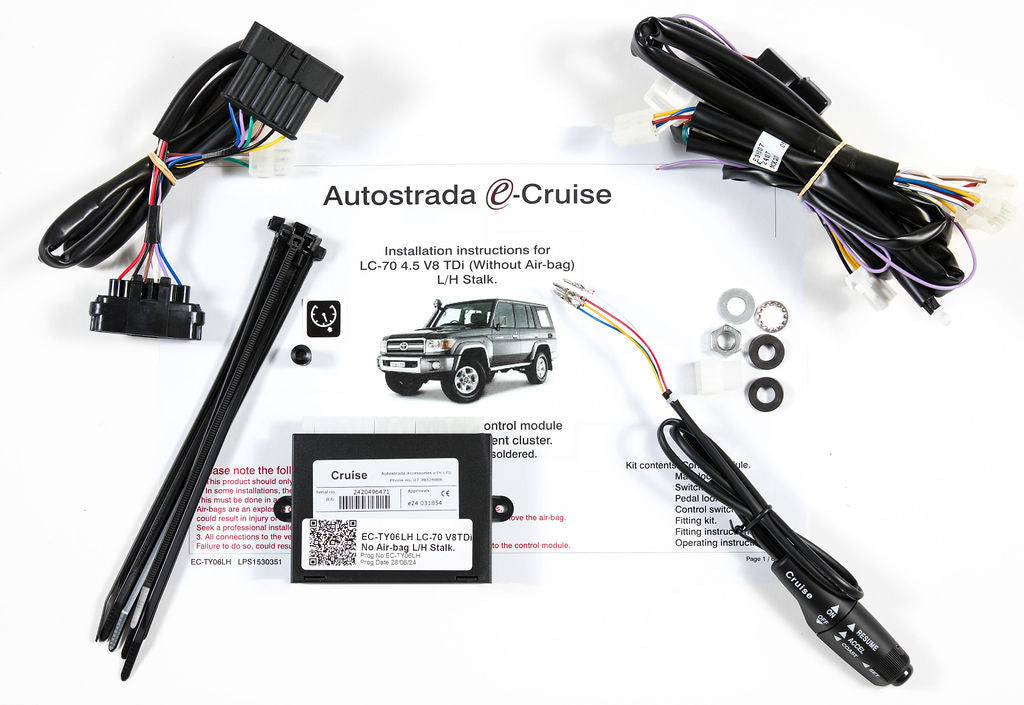 Cruise Control Kit for the Toyota LandCruiser 70 Series 4.5L V8 Turbo Diesel (2007-2009)