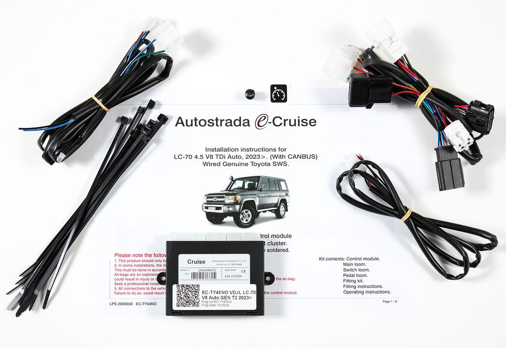 Cruise Control Kit for the Toyota LandCruiser 70 Series 4.5L V8 Turbo Diesel (2023-On)