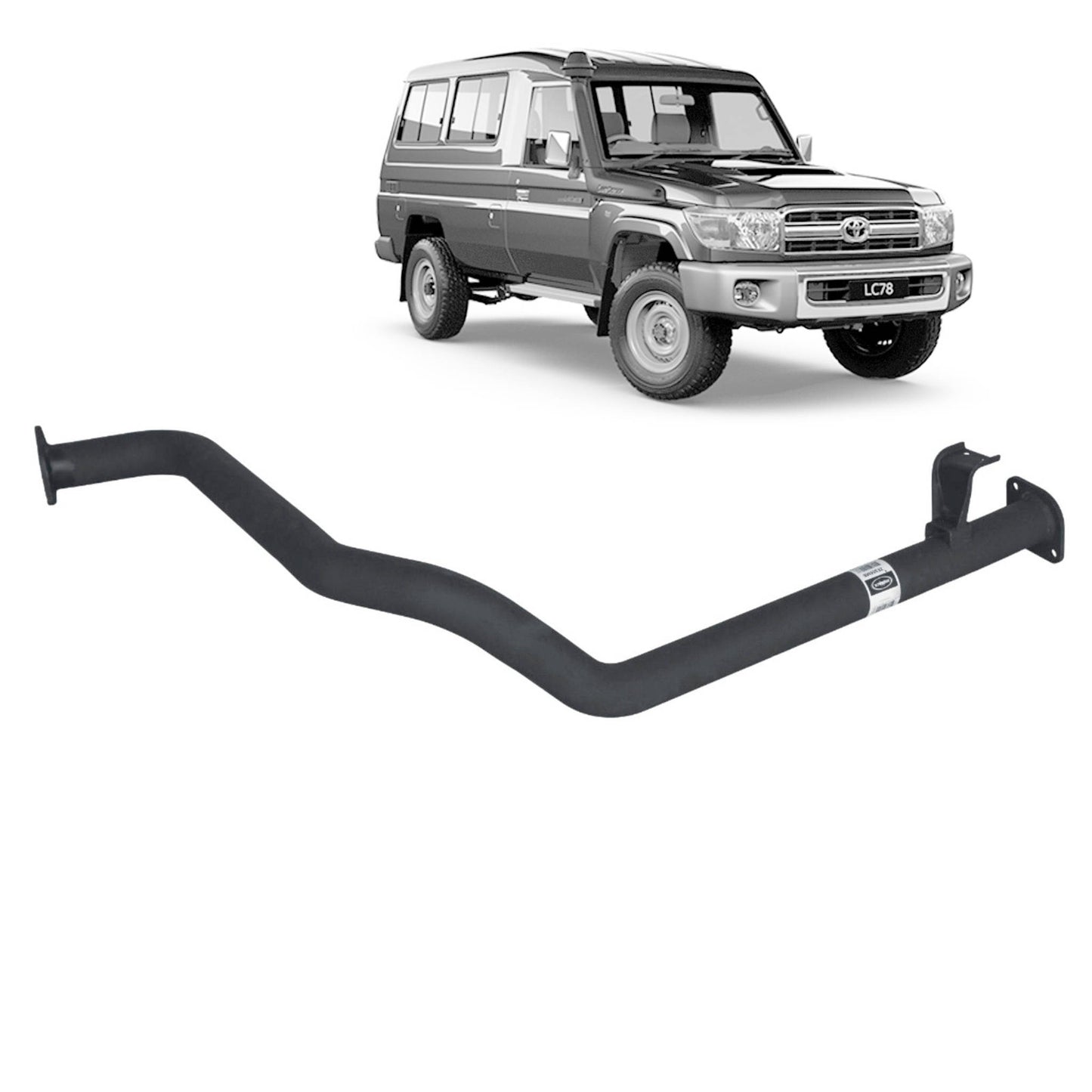 70 Series Land Cruiser Redback Performance Intermediate Pipe Assembly for Toyota Landcruiser 75 (01/1990 - 09/1999) and 78 Series (01/1990 - 01/2007) 4.2L 1HZ