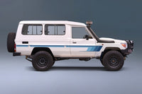 Broome body stripe kit - J78 Series Toyota Land Cruiser Troop Carrier blue gradient vehicle