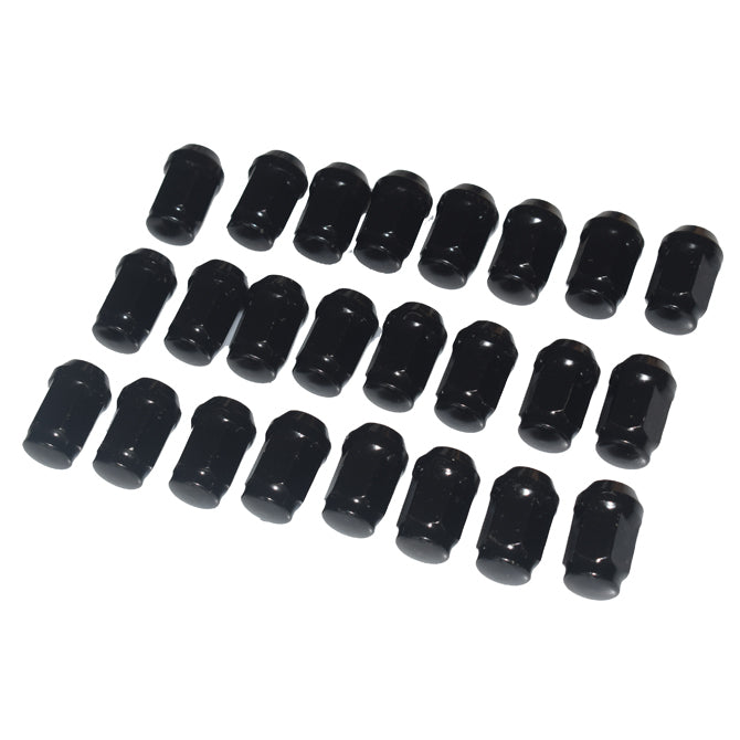 70 Series Land Cruiser 24 Pcs Black Wheel Nuts - Suitable for Toyota Landcruiser Early 79 Series, Hilux, Prado