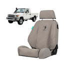 Black Duck Canvas Seat Covers for the Toyota LandCruiser 79 Series Single Cab (08/2009 - 08/2016)