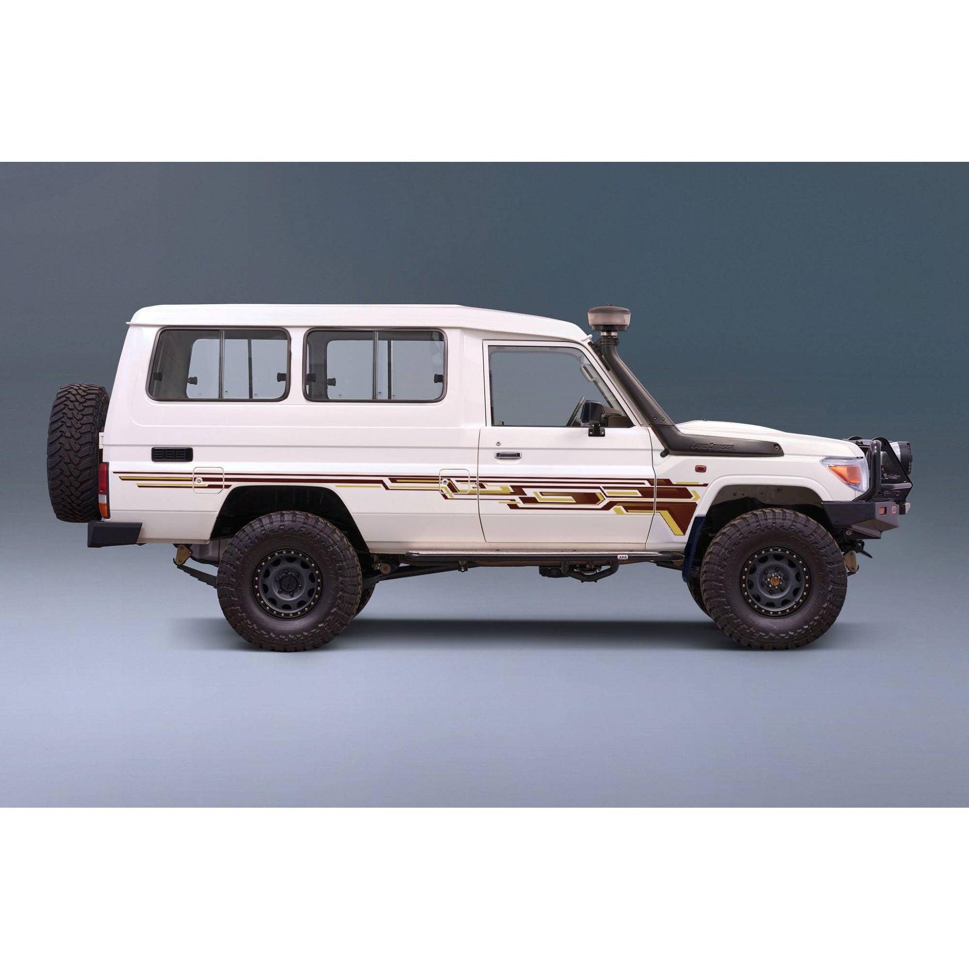 Decal Body Stripe Kit (Doha) for the Toyota LandCruiser 78 Series Troop Carrier (1999-)