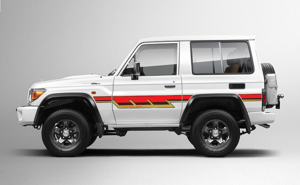 California body stripe kit - Toyota LandCruiser LC71 2023+ white vehicle