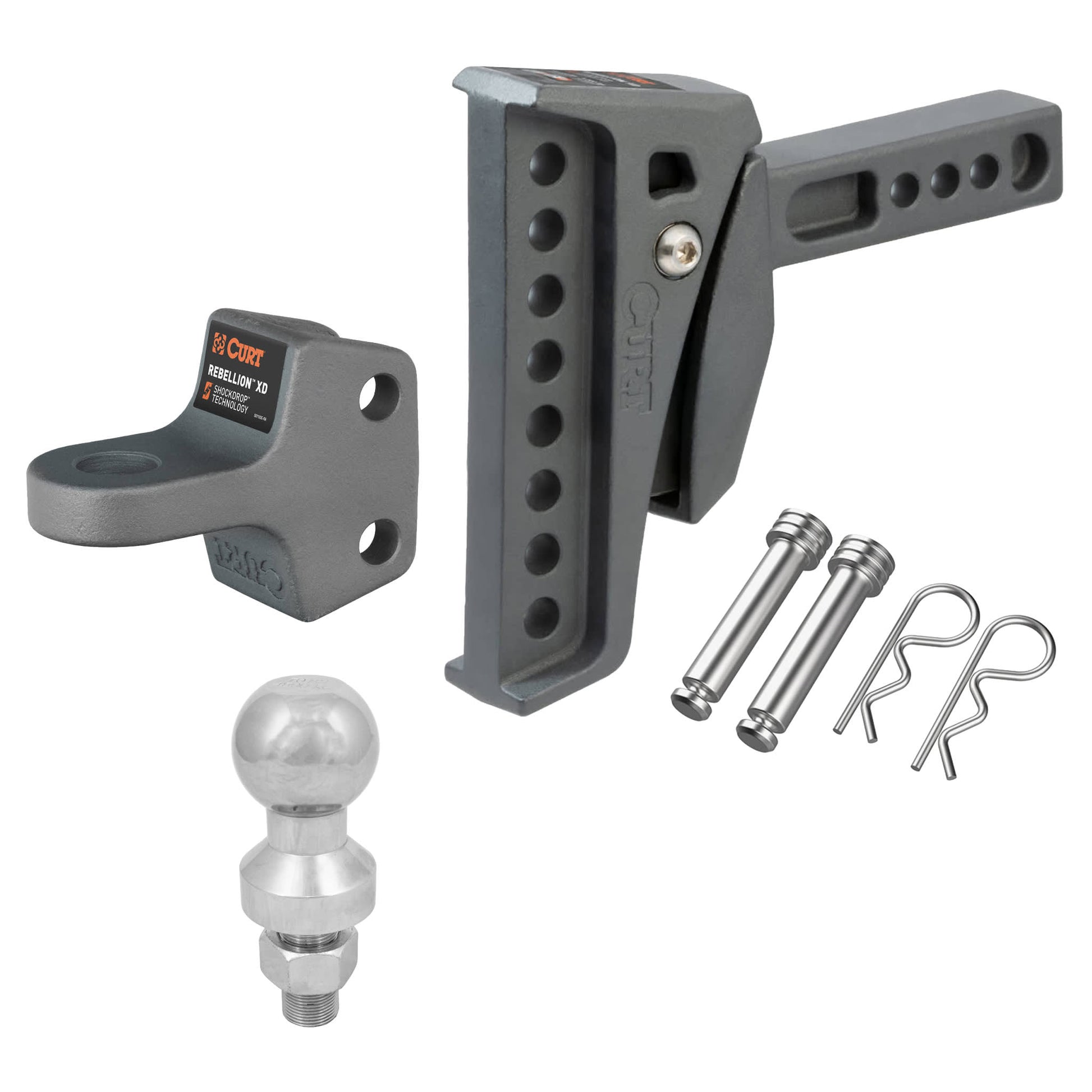 CURT Rebellion XD ShockDrop Ball Mount Kit (view 2)