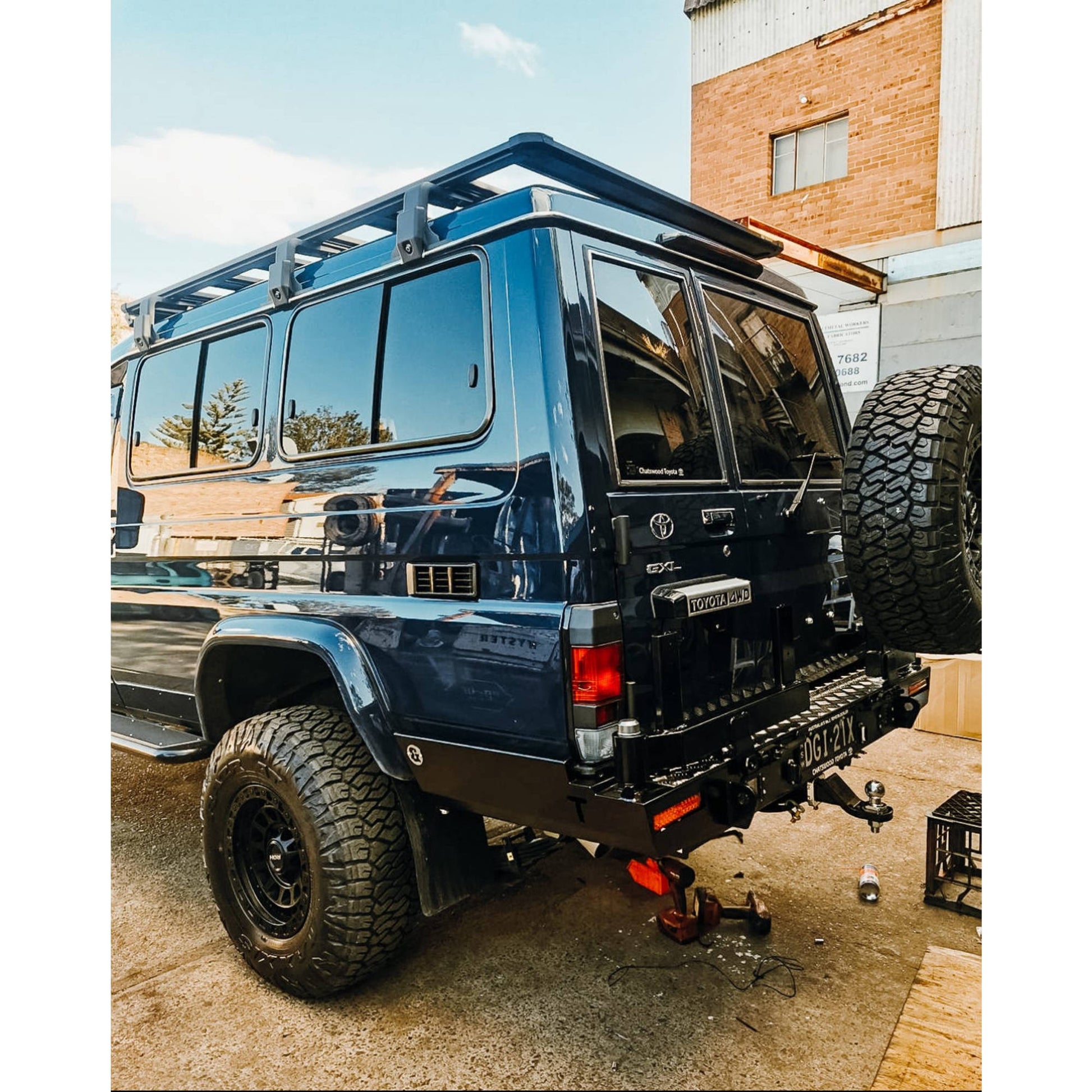 Rear Bar for the Toyota LandCruiser 75/78 Series (1984-) (view 4)