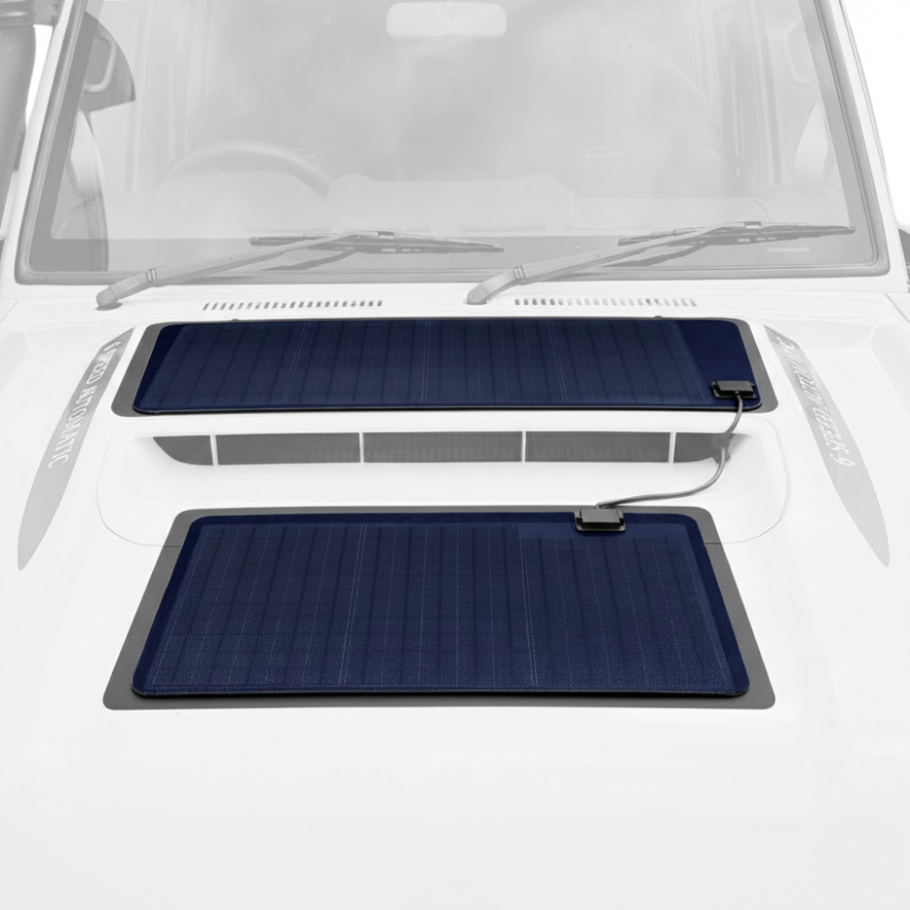 Toyota Land Cruiser 65W Bonnet Solar Panel Kit - VDJ 78/79 Series (2009-2023)