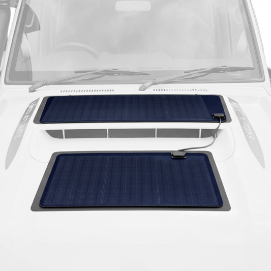 Toyota Land Cruiser 65W Bonnet Solar Panel Kit - VDJ 78/79 Series (2009-2023)