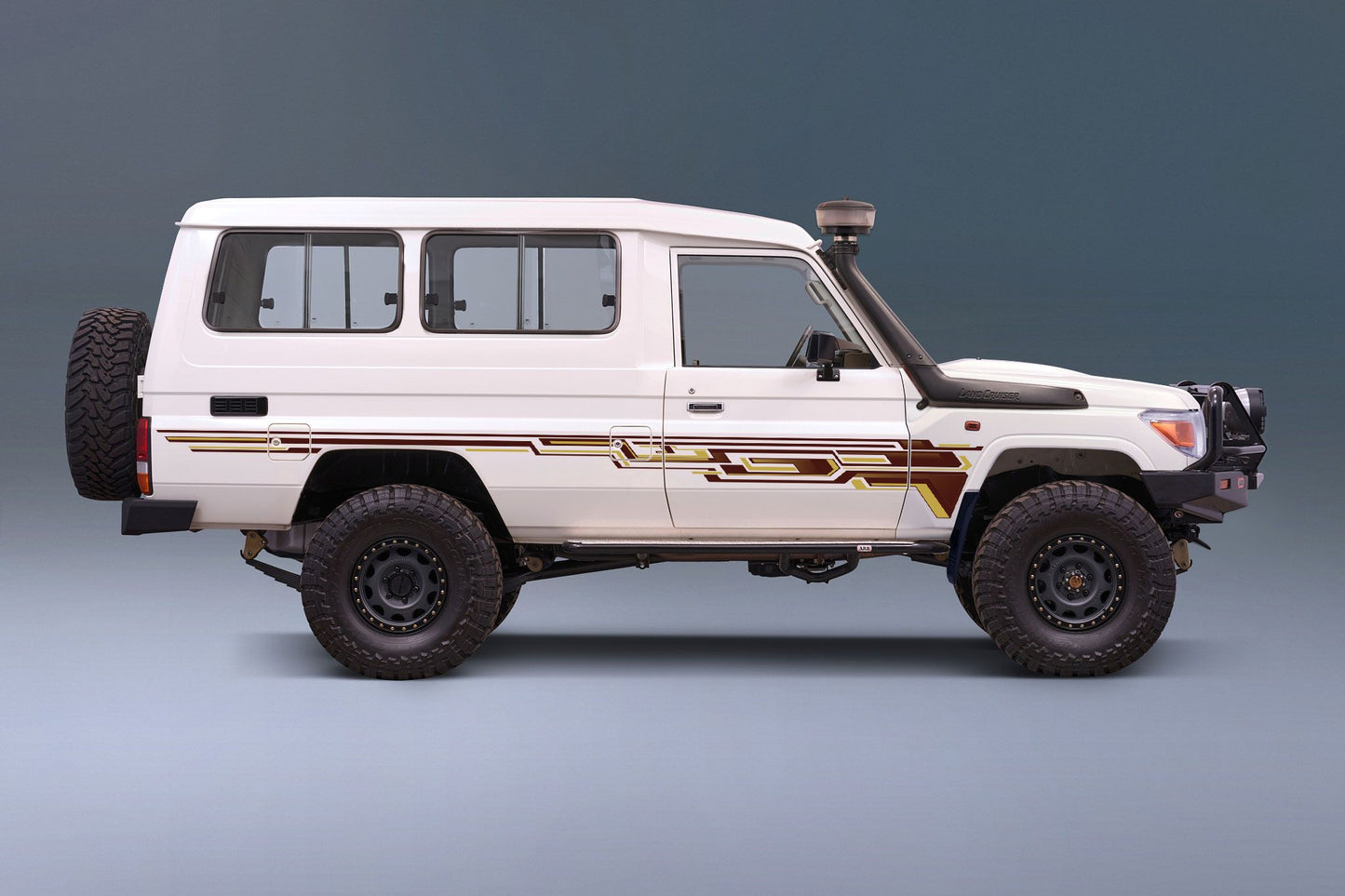 70 Series Land Cruiser Decal Body Stripe Kit (Doha) - 78 Series Troop Carrier (1999-)