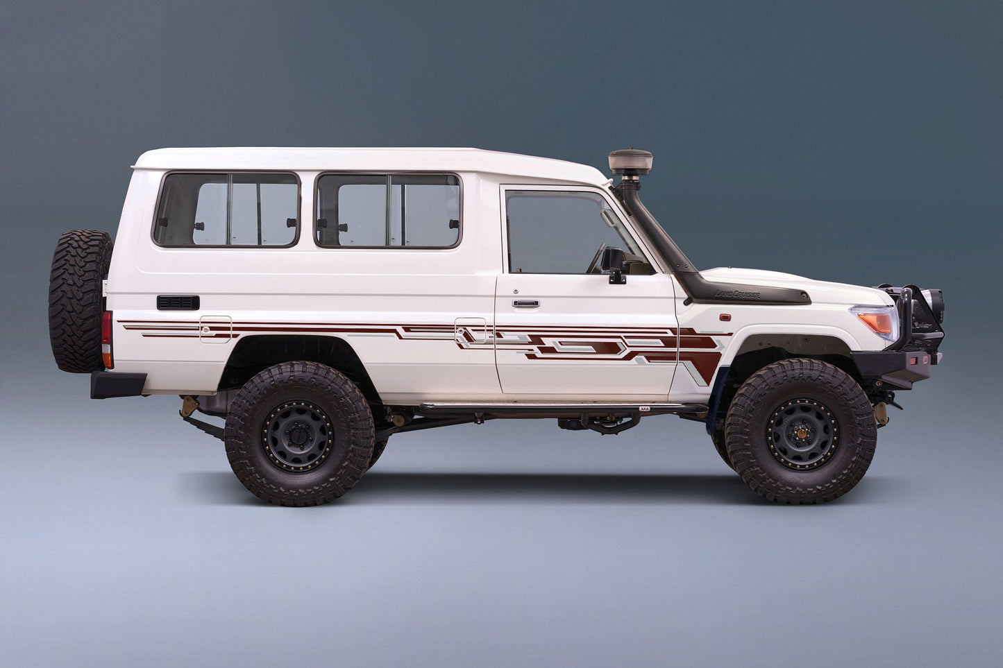 70 Series Land Cruiser Decal Body Stripe Kit (Doha) - 78 Series Troop Carrier (1999-)