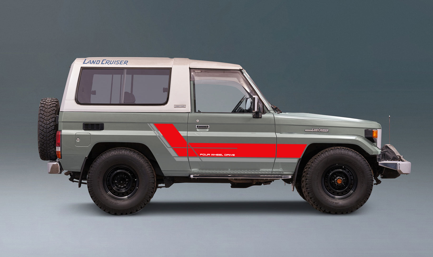 70 Series Land Cruiser Decal Body Stripe Kit (Fairbridge) - 73/74 Series (1984–1990)