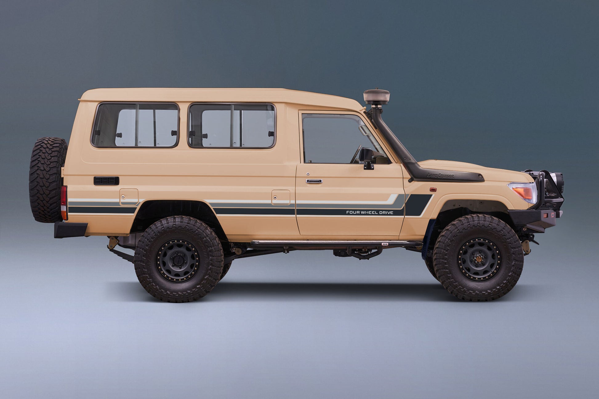 70 Series Land Cruiser Decal Body Stripe Kit (Renmark Type-1) - 78 Series Troop Carrier (1999-)