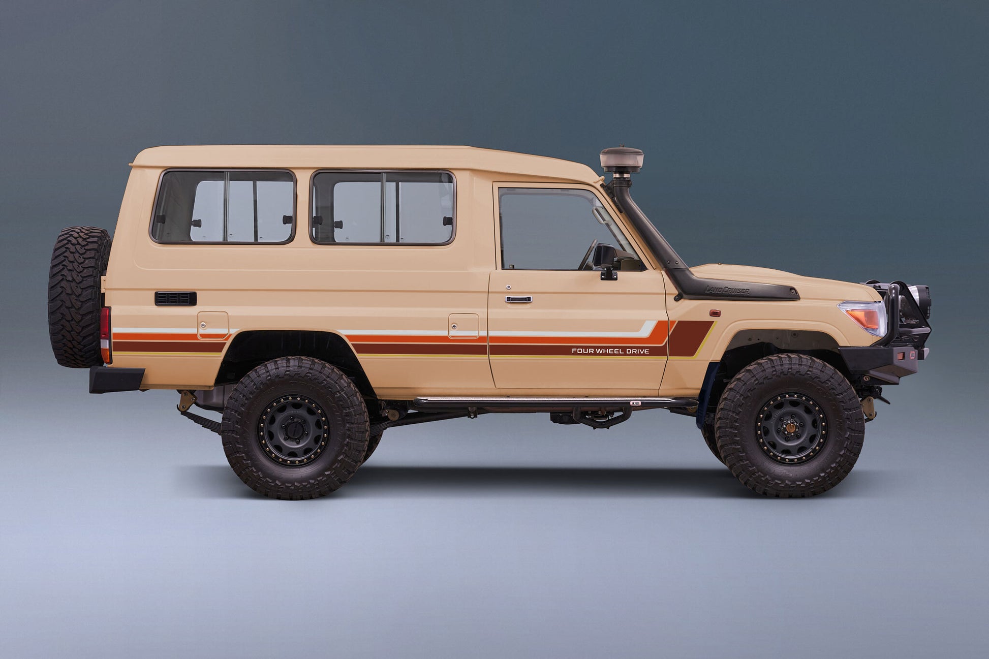 70 Series Land Cruiser Decal Body Stripe Kit (Renmark Type-1) - 78 Series Troop Carrier (1999-)