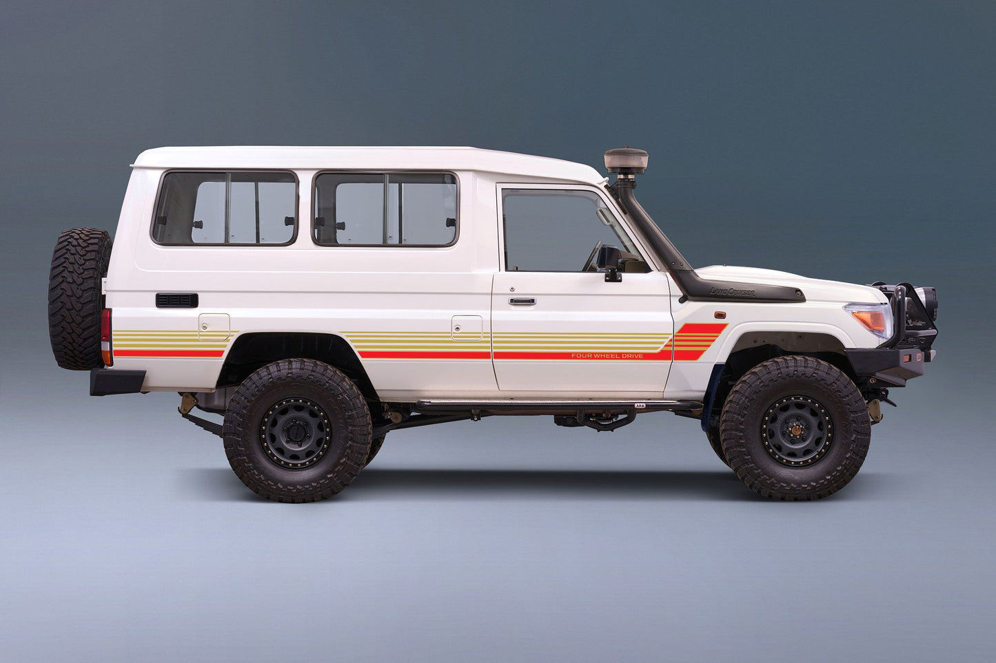 70 Series Land Cruiser Decal Body Stripe Kit (Townsville) - 78 Series Troop Carrier (1999-)