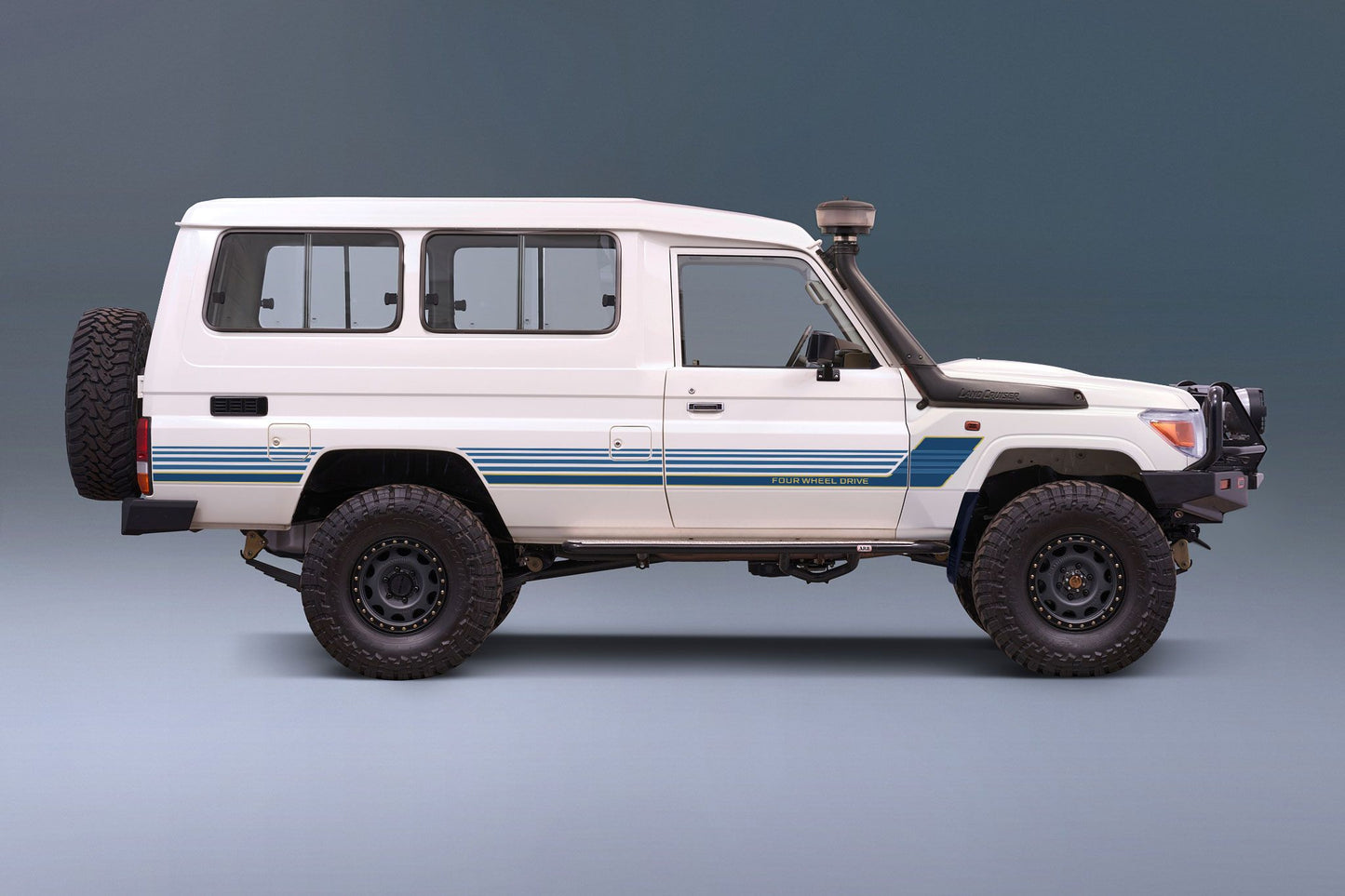 70 Series Land Cruiser Decal Body Stripe Kit (Townsville) - 78 Series Troop Carrier (1999-)