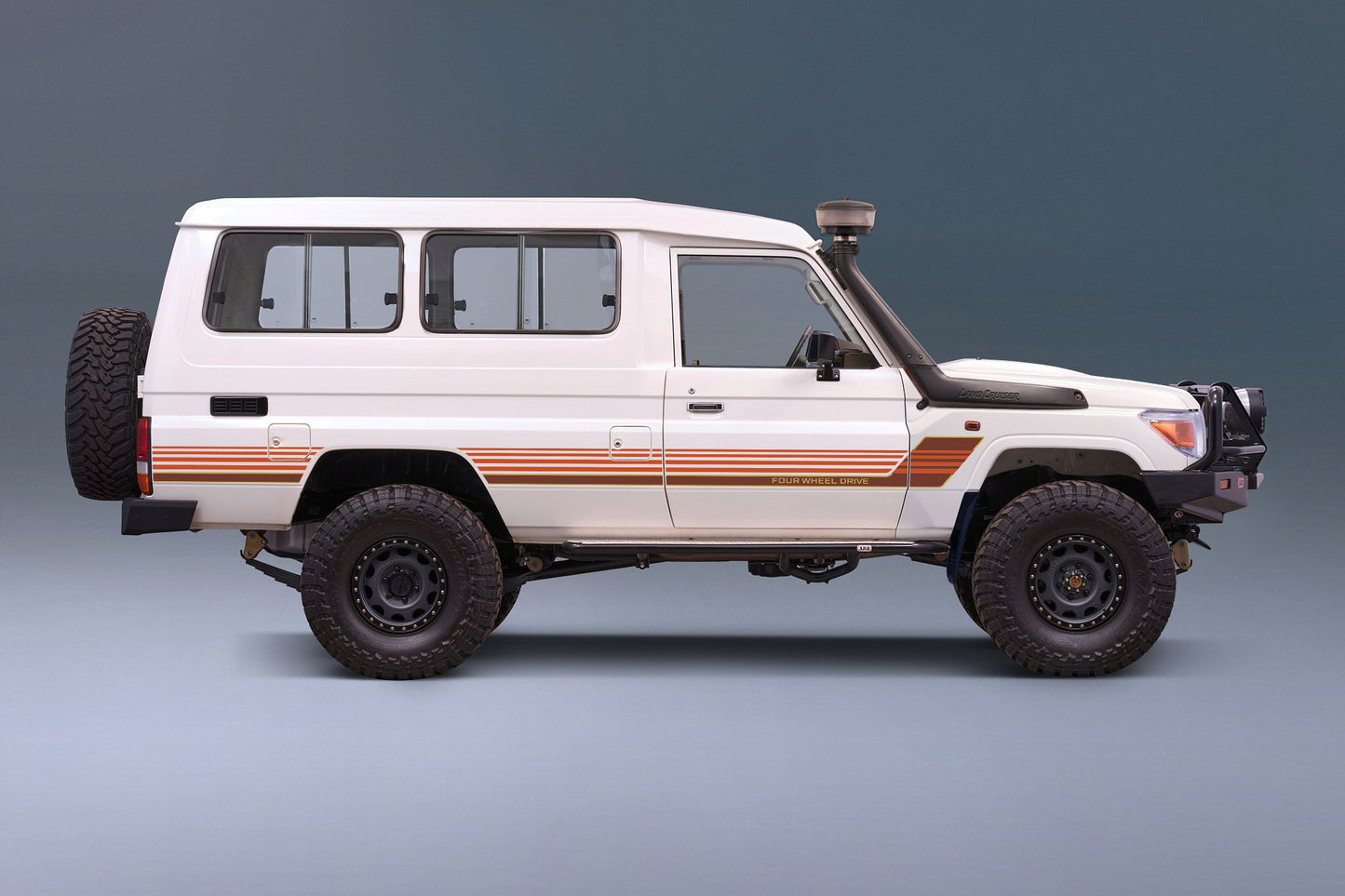 70 Series Land Cruiser Decal Body Stripe Kit (Townsville) - 78 Series Troop Carrier (1999-)