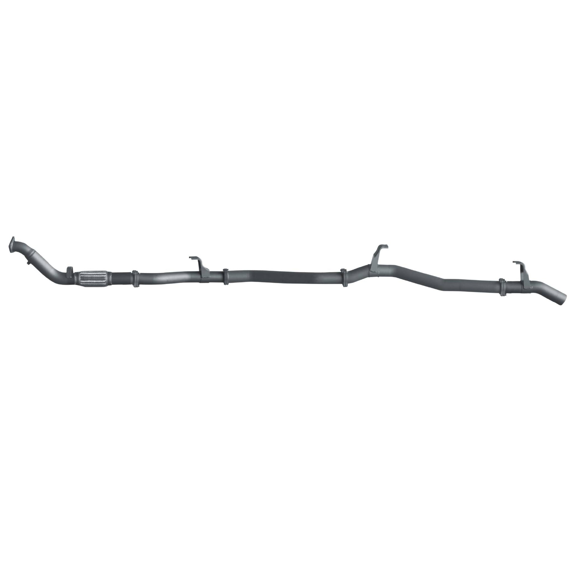 70 Series Land Cruiser Extreme Duty Exhaust - 76 Series Wagon with Auxiliary Fuel Tank (01/2007 - 10/2016)