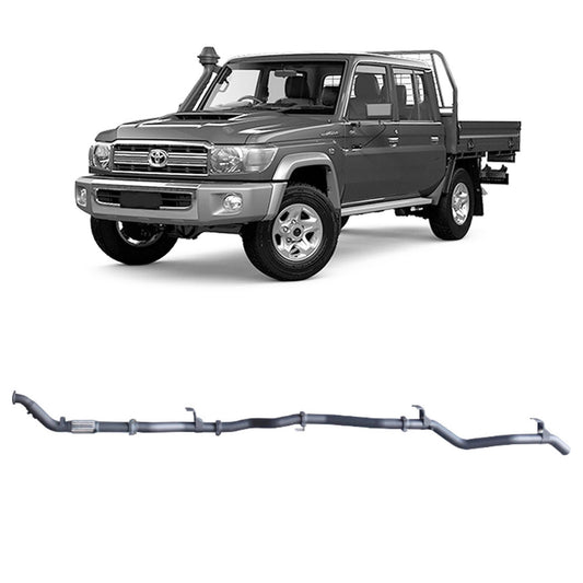 70 Series Land Cruiser Extreme Duty Exhaust - 79 Series Dual Cab with DPF Adapter