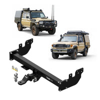 70 Series Land Cruiser Heavy Duty Towbar & Direct Fit Wiring - 79 Series Single and Dual Cab (10/2012 - On)