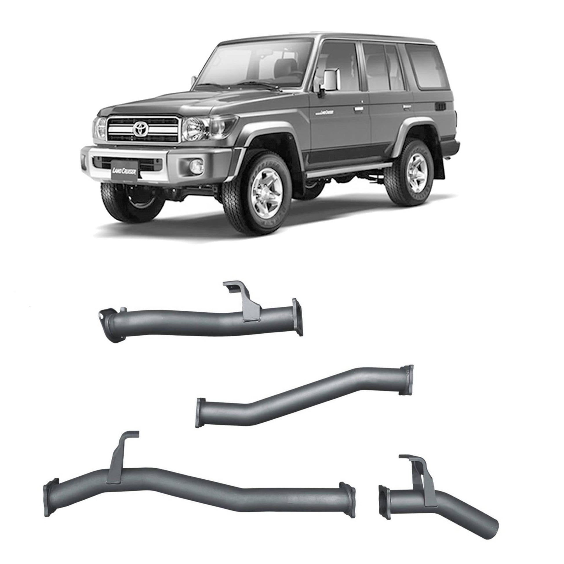 Toyota Land Cruiser Redback Extreme Duty Exhaust for Toyota Landcruiser 76 Series Wagon (09/2016 - on)