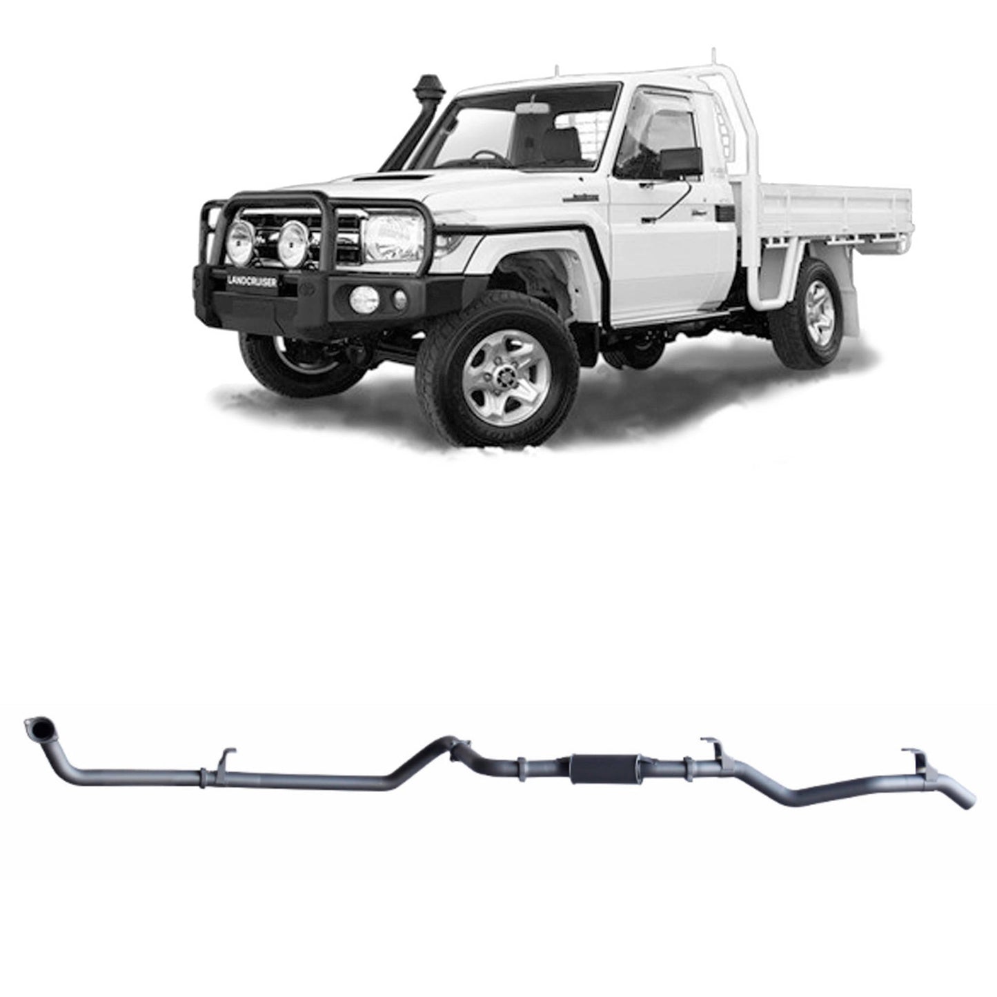 Toyota Land Cruiser Redback Extreme Duty Exhaust for Toyota Landcruiser 79 Series 4.2L TD (01/2001 - 01/2007)