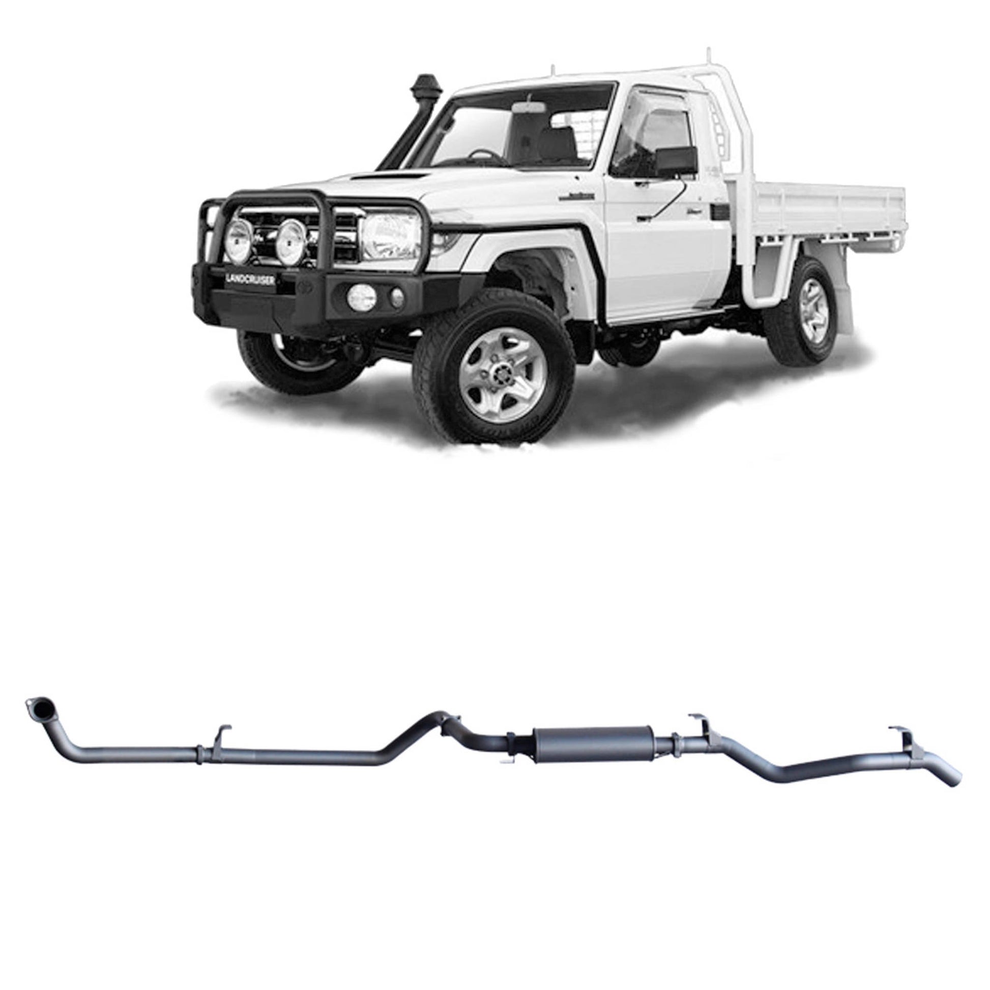Toyota Land Cruiser Redback Extreme Duty Exhaust for Toyota Landcruiser 79 Series 4.2L TD (01/2001 - 01/2007)