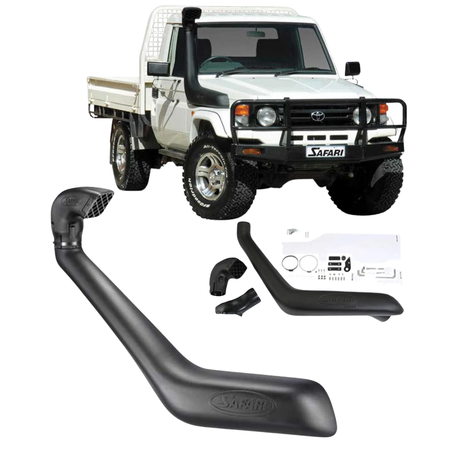 Safari ARMAX Snorkel for the Toyota LandCruiser 75/78/79 Series (1990–2007) 4.2L Diesel