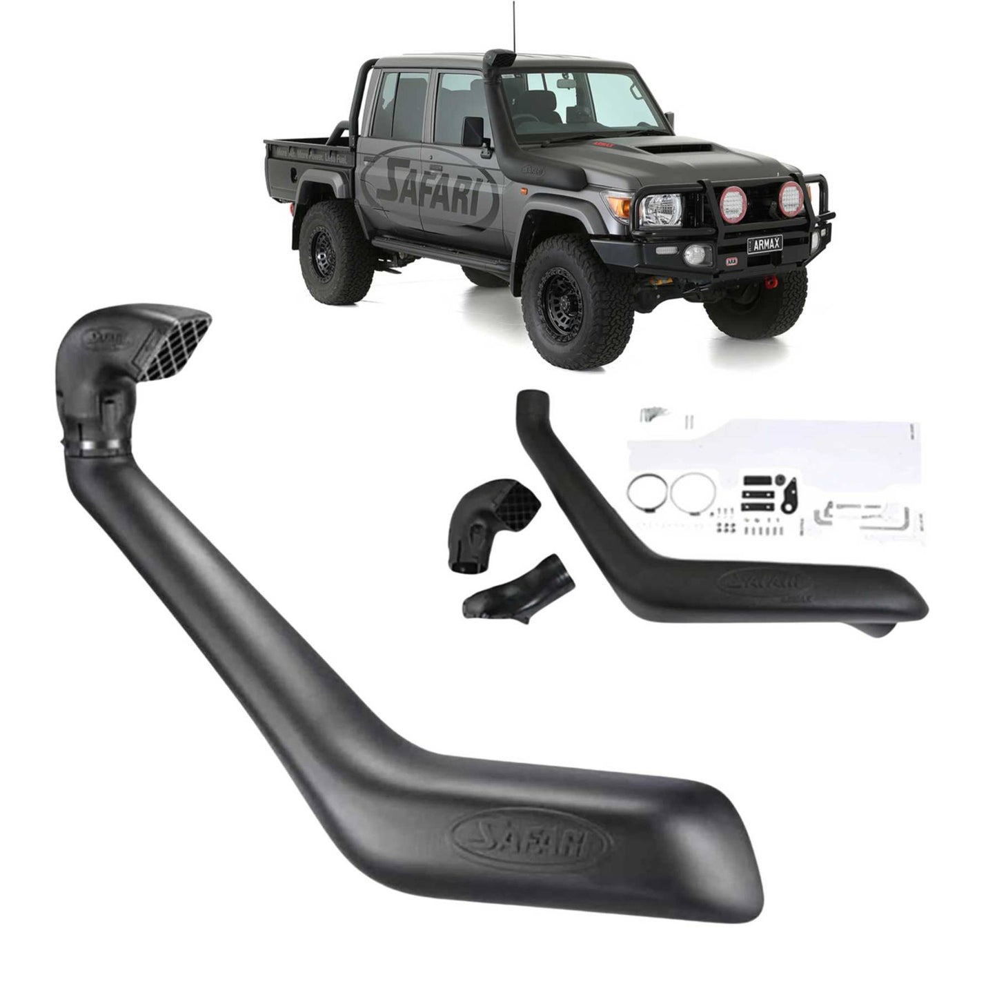 Safari ARMAX Snorkel for the Toyota LandCruiser 70 Series (2007–2023) 4.5L V8