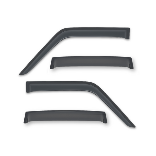 70 Series Land Cruiser Slimline Weather Shields - 76/79 Series Dual Cab (4 Pack) (2007-2023)