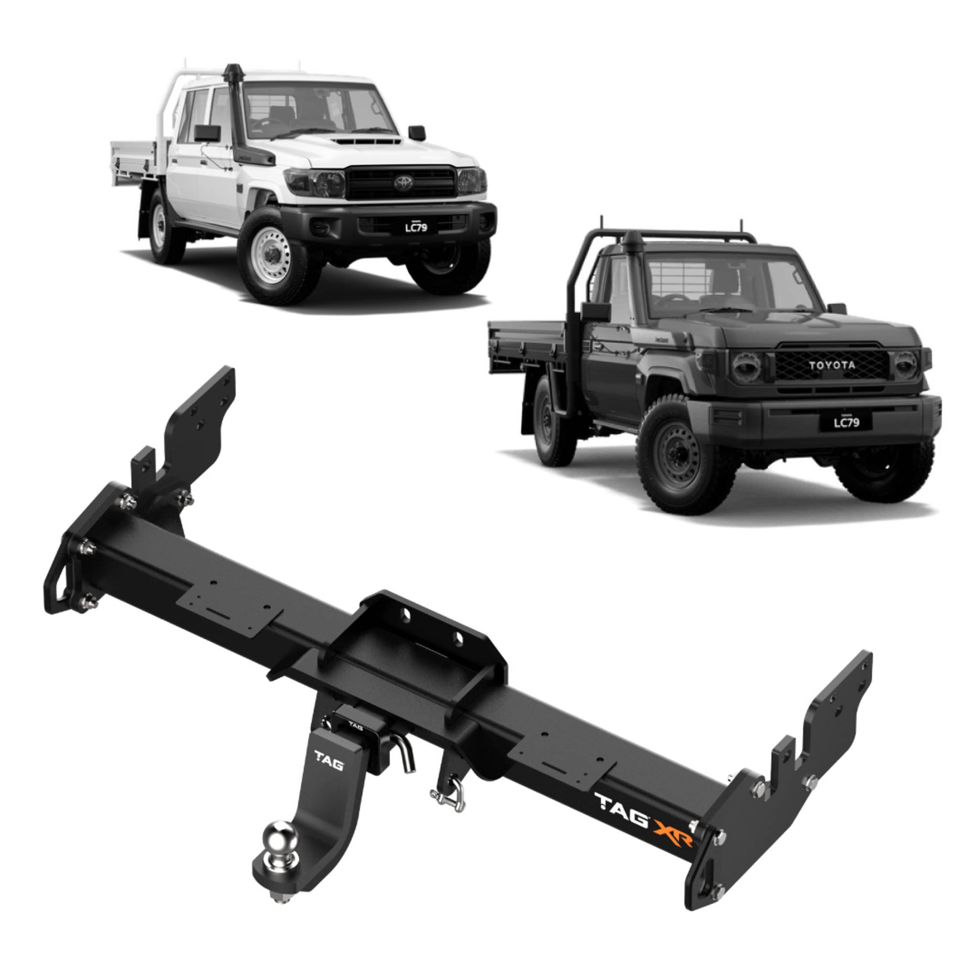 Toyota Land Cruiser TAG Extreme Recovery Towbar & Direct Fit Wiring for Toyota Landcruiser 75/79 Series