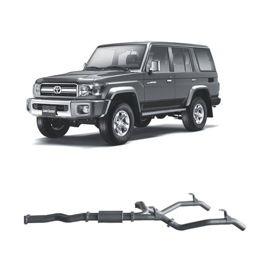 Extreme Duty 3" Twin DPF Back Exhaust for the Toyota LandCruiser 76 Series Wagon (11/2016 - On)