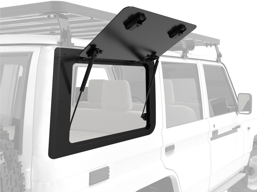 Toyota Land Cruiser 76 Gullwing Window / Right Hand Side Aluminium