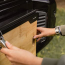 Drop Down Tailgate Table: opening the tailgate table latch