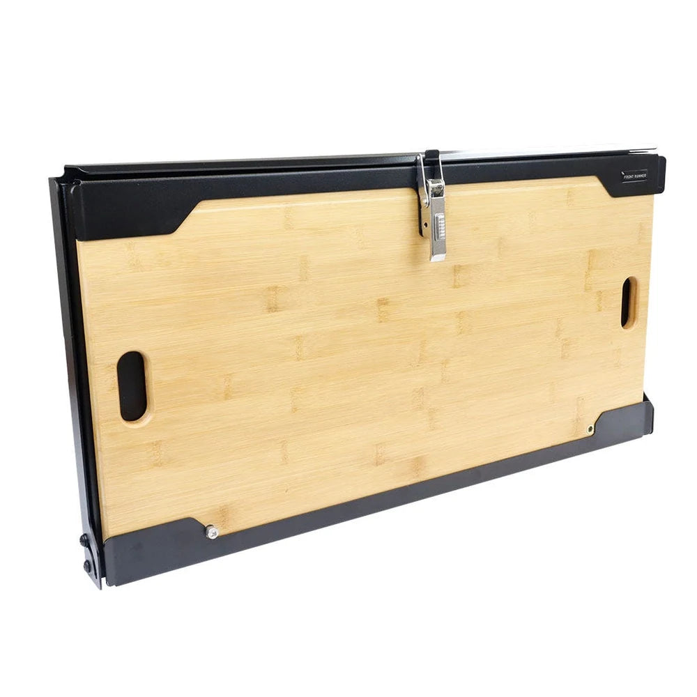 Drop Down Tailgate Table: tailgate table closed, front view