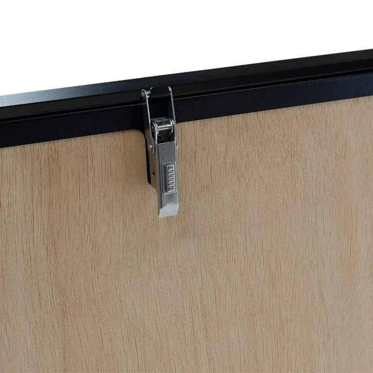 Drop Down Tailgate Table: tailgate table latch close up