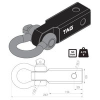 Recovery Hitch - Fixed Bow Shackle (4.75T)