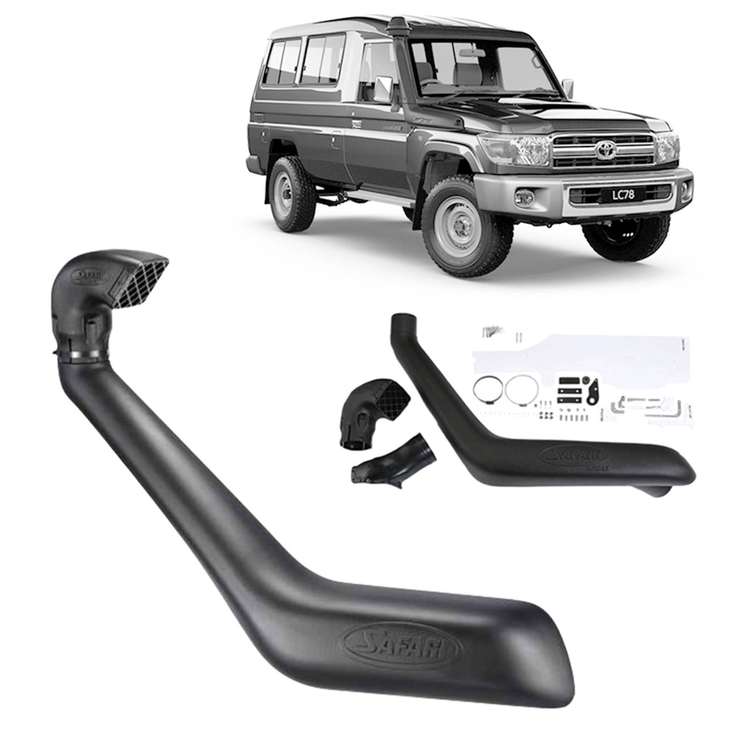 Safari ARMAX Snorkel for the Toyota LandCruiser 75/78/79 Series (1990–2007) 4.2L Diesel (view 3)